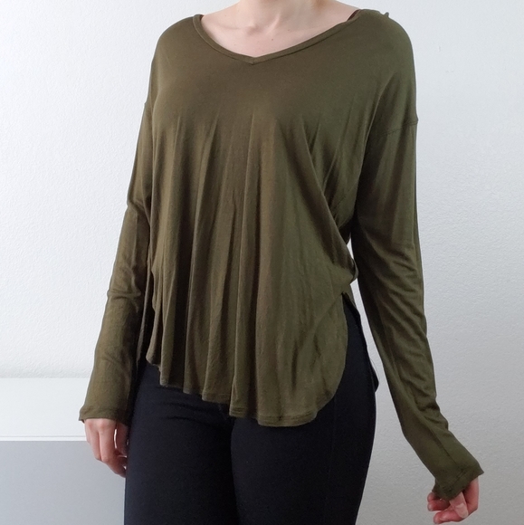 Madewell Tops - Madewell olive green soft long sleeve tee